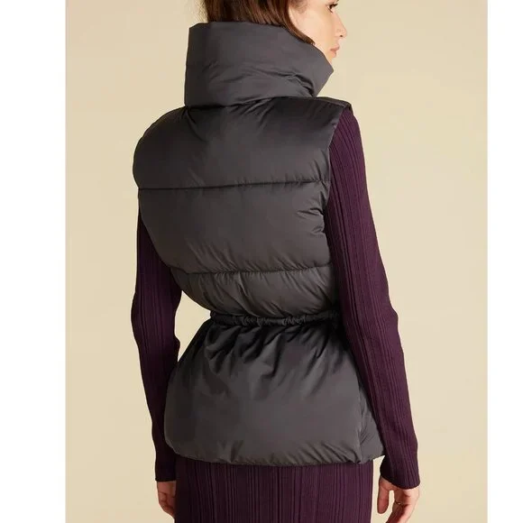 NWT Save The Duck Ren Puffer Vest, Black, 6/XL– Eco-Friendly, Drawstring Waist